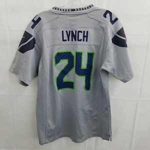 Seattle Seahawks Alternate Gray/Grey Marshawn Lynch #24 XL (Youth) Nike On Field